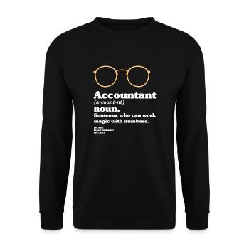Accountant noun funny idea for accountants - Unisex Sweatshirt - black - Front - Alina (178cm) & Michal (187cm)