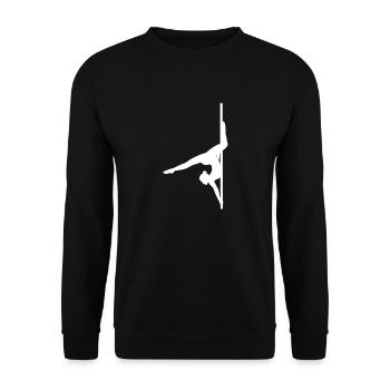 Pole Dance figure shape butterfly - Unisex Pullover - Schwarz - Vorne - Alina (178cm) & Michal (187cm)