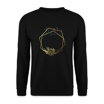 Frame Gold Rose Abstract Hexagon Hexagon - Unisex Sweatshirt - black - Front - Alina (178cm) & Michal (187cm)
