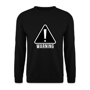 Warning - Unisex Sweatshirt - black - Front - Alina (178cm) & Michal (187cm)