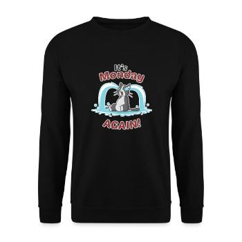 It's Monday - Unisex Sweatshirt - black - Front - Alina (178cm) & Michal (187cm)
