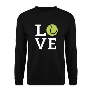 Tennis LOVE Cadeau pour les Joueurs de Tennis - Sweat-shirt Unisexe - noir - Devant - Alina (178cm) & Michal (187cm)