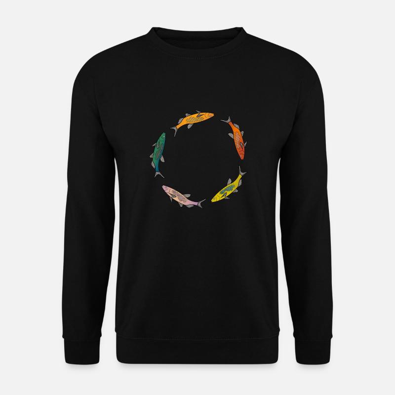 Fische bunt - Unisex Pullover - Schwarz