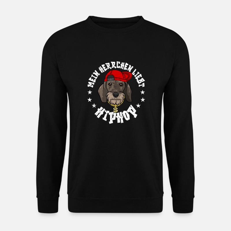 Rauhaardackel - Unisex Pullover - Schwarz