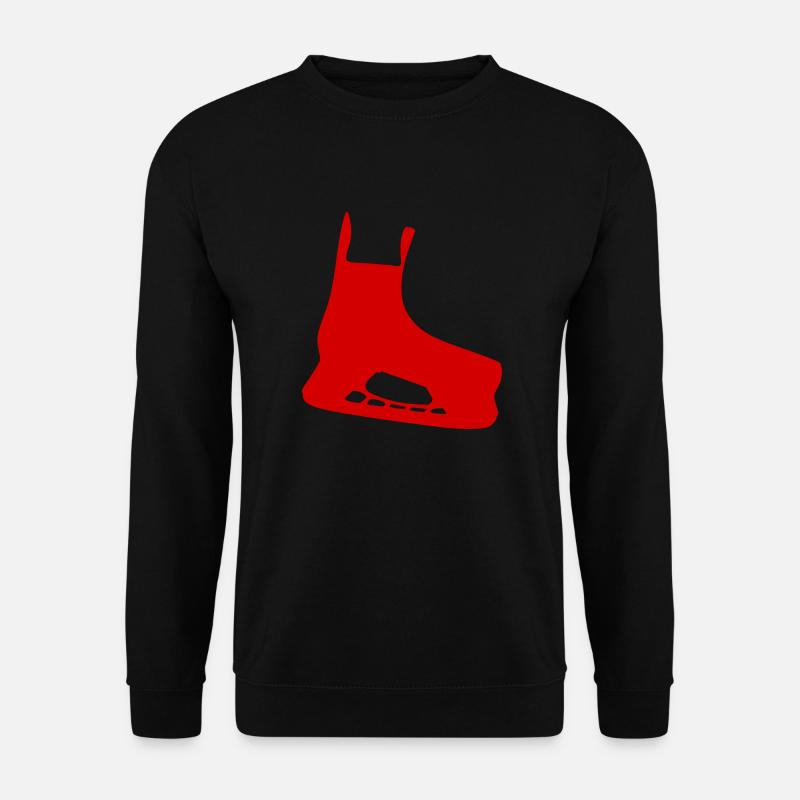 Schlittschuh rot - Unisex Pullover - Schwarz