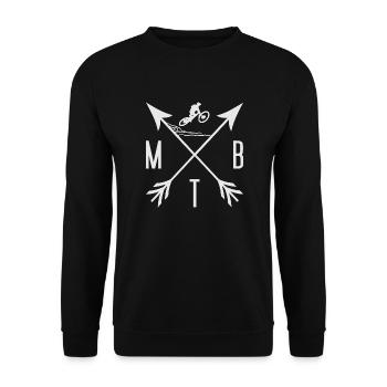 VTT VTT Mountainbiker Cadeau - Sweat-shirt Unisexe - noir - Devant - Alina (178cm) & Michal (187cm)
