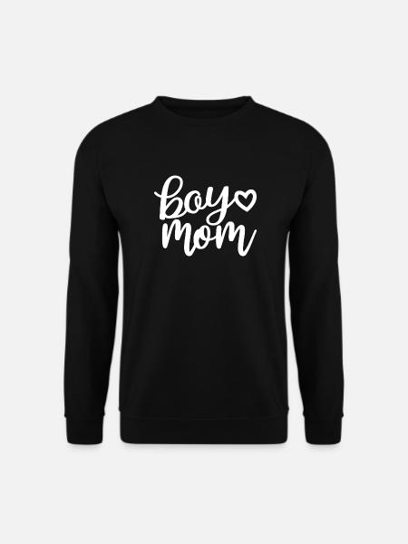Junge Mama Süße Herz Schwangerschaft Baby Junge Muttertag - Unisex Pullover - Schwarz