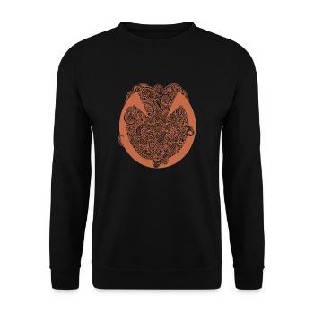 Horse - Unisex Sweatshirt - black - Front - Alina (178cm) & Michal (187cm)