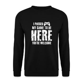 Pour le joueur - Sweat-shirt Unisexe - noir - Devant - Alina (178cm) & Michal (187cm)