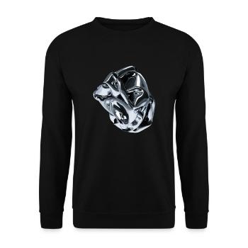 Futuristic 3D - Unisex Sweatshirt - black - Front - Alina (178cm) & Michal (187cm)
