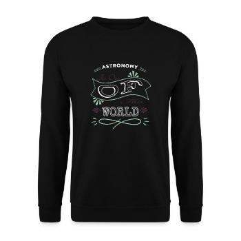 believe weightless night sky spaceship birthday - Unisex Pullover - Schwarz - Vorne - Alina (178cm) & Michal (187cm)