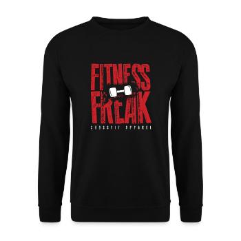 Fitness Freak Dunkel coole shirts ch / at - Unisex Pullover - Schwarz - Vorne - Alina (178cm) & Michal (187cm)