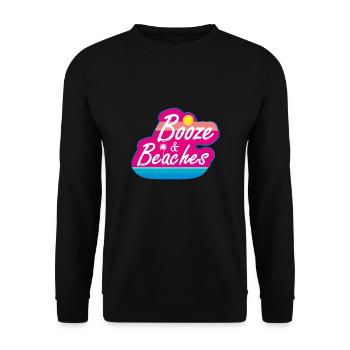 Lustiges Hawaii Beach Holiday Text Shirt - Unisex Pullover - Schwarz - Vorne - Alina (178cm) & Michal (187cm)