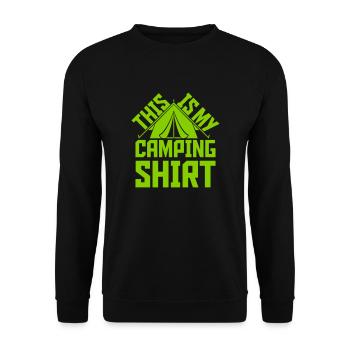 C’est mon camping - Sweat-shirt Unisexe - noir - Devant - Alina (178cm) & Michal (187cm)