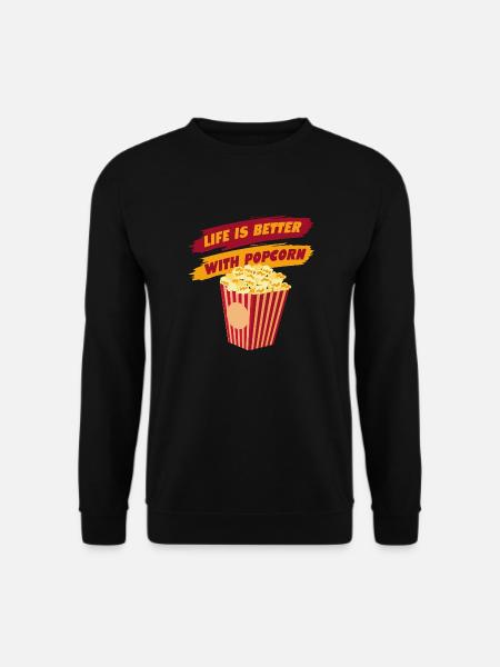 Leben mit Popcorn Movies Salty Popcorn - Unisex Pullover - Schwarz