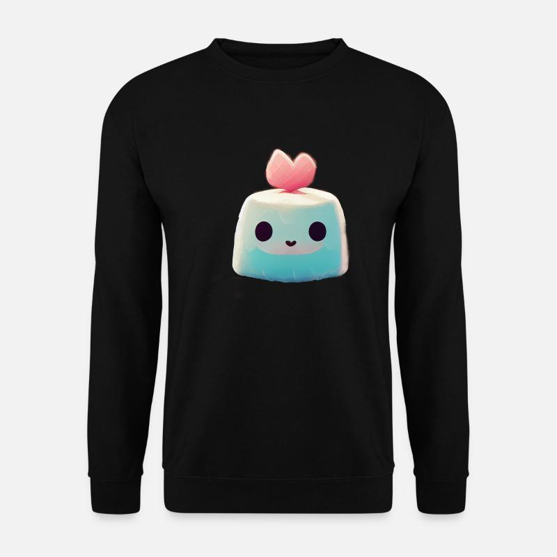 Cartoon marshmallow - Unisex Pullover - Schwarz