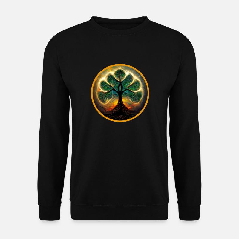 mandala tree, mandala tree - Unisex Sweatshirt - black
