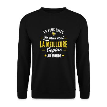 la meilleure copine au monde / humour copine - Sweat-shirt Unisexe - noir - Devant - Alina (178cm) & Michal (187cm)