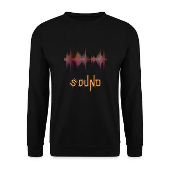 Stylish soundwave design - Unisex Sweatshirt - black - Front - Alina (178cm) & Michal (187cm)