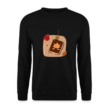 Autumn Books - Unisex Sweatshirt - black - Front - Alina (178cm) & Michal (187cm)