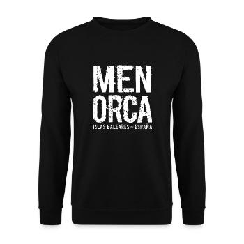 Menorca, Balearen, Spanien, Mittelmeer - Unisex Pullover - Schwarz - Vorne - Alina (178cm) & Michal (187cm)