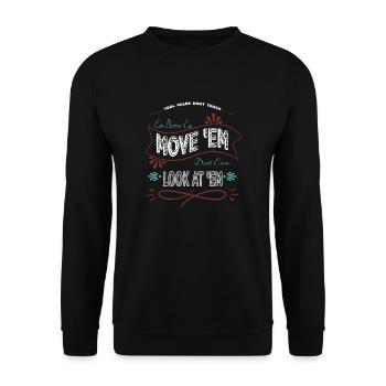 awesome baseballshirt motocycle car present funny - Unisex Pullover - Schwarz - Vorne - Alina (178cm) & Michal (187cm)