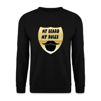 Barbe - Sweat-shirt Unisexe - noir - Devant - Alina (178cm) & Michal (187cm)