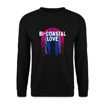 Bi-Coastal Love Bisexual Couples Bi Pride Lovers - Sweat-shirt Unisexe - noir - Devant - Alina (178cm) & Michal (187cm)