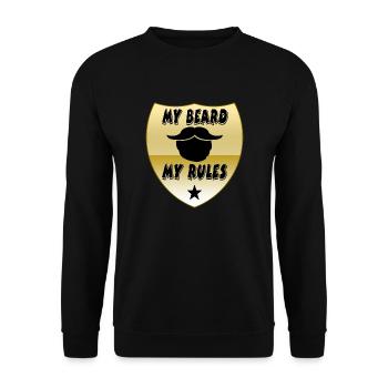 Barbe - Sweat-shirt Unisexe - noir - Devant - Alina (178cm) & Michal (187cm)