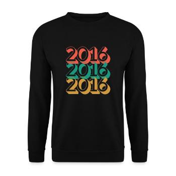 Anniversaire année 2016 / Vintage 2016 - Sweat-shirt Unisexe - noir - Devant - Alina (178cm) & Michal (187cm)