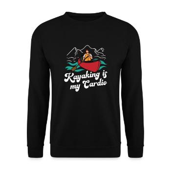 Faire du kayak en tant qu'amateur de kayak - Sweat-shirt Unisexe - noir - Devant - Alina (178cm) & Michal (187cm)