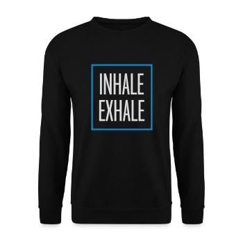Inspirez expirez Yoga citation - Sweat-shirt Unisexe - noir - Devant - Alina (178cm) & Michal (187cm)