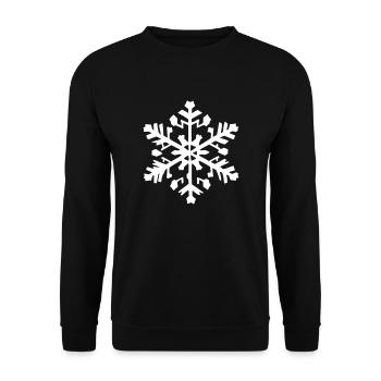 Snowflake Snow Winter Christmas Vector 10 - Unisex Sweatshirt - black - Front - Alina (178cm) & Michal (187cm)
