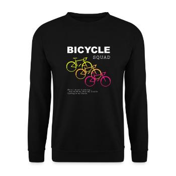 Bicycle Squad Cardio Radfahren Hobby - Unisex Pullover - Schwarz - Vorne - Alina (178cm) & Michal (187cm)
