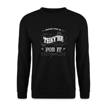 programmation cool ordinateur présent bio hack - Sweat-shirt Unisexe - noir - Devant - Alina (178cm) & Michal (187cm)