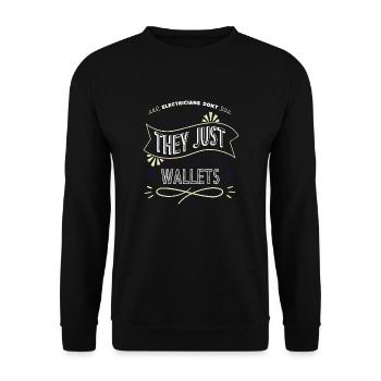 Super ingénieur électricien électricien accessoire - Sweat-shirt Unisexe - noir - Devant - Alina (178cm) & Michal (187cm)
