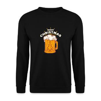 CHRISTMAS BEER 2 - Unisex Sweatshirt - black - Front - Alina (178cm) & Michal (187cm)