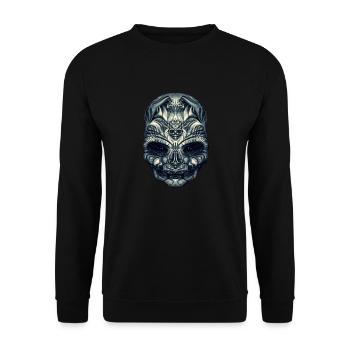 skull-kocmap - Sweat-shirt Unisexe - noir - Devant - Alina (178cm) & Michal (187cm)