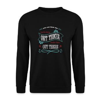 jokes joke fun gift birthday gift idea cool - Unisex Sweatshirt - black - Front - Alina (178cm) & Michal (187cm)