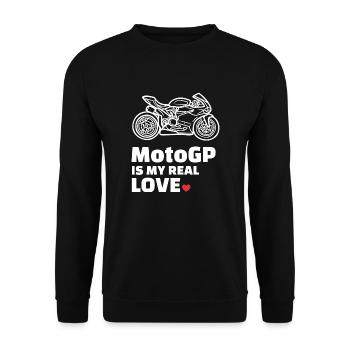 J’adore le MotoGP - Sweat-shirt Unisexe - noir - Devant - Alina (178cm) & Michal (187cm)