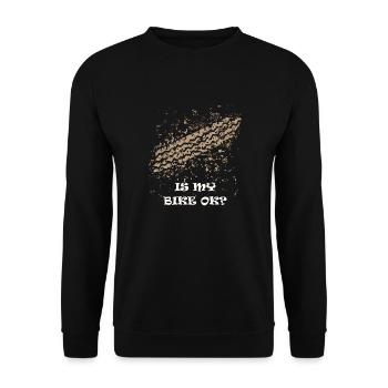 EST-CE QUE MON VÉLO VA BIEN? MARQUES DE PNEUS BOUEUSES D’ACCIDENT - Sweat-shirt Unisexe - noir - Devant - Alina (178cm) & Michal (187cm)