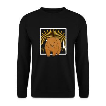 Cute Wombat Rodent Animal Wildlife Nature - Unisex Sweatshirt - black - Front - Alina (178cm) & Michal (187cm)