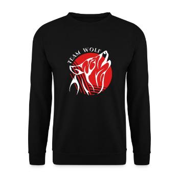 Team Wolf Moon - Unisex Sweatshirt - black - Front - Alina (178cm) & Michal (187cm)