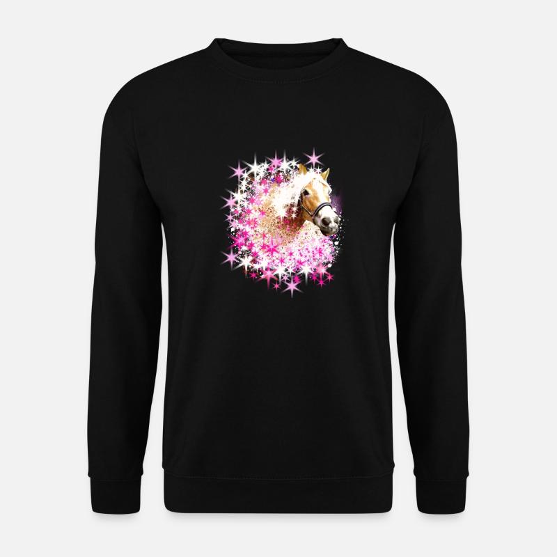 Cheval,Haflinger, Graffiti, Peinture,Chevaux,Étoiles - Sweat-shirt Unisexe - noir
