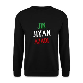 Jin Jiyan Azadi: Liberté de vie de femme Mahsa Amini - Sweat-shirt Unisexe - noir - Devant - Alina (178cm) & Michal (187cm)