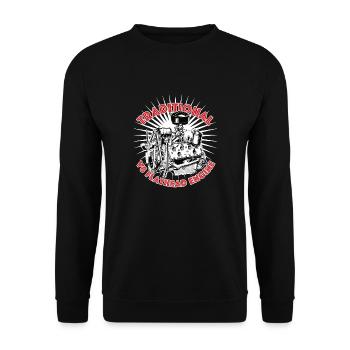 V8 Flathead Engine, Hot Rod, Motif by mondwinkel - Unisex Sweatshirt - black - Front - Alina (178cm) & Michal (187cm)