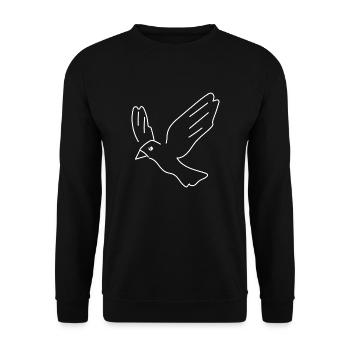 Eagle Cute Drawing Sketch Wildlife Birds - Unisex Sweatshirt - black - Front - Alina (178cm) & Michal (187cm)