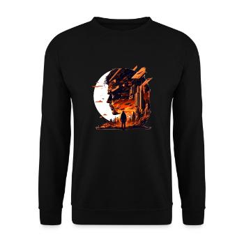 Sci-Fi and alien planets create artwork - Unisex Sweatshirt - black - Front - Alina (178cm) & Michal (187cm)