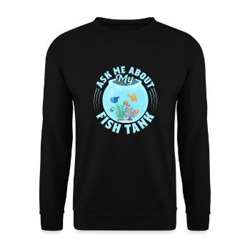 Posez-moi des questions sur mon aquarium Fish Tank Keeping Aquarium ow - Sweat-shirt Unisexe - noir - Devant - Alina (178cm) & Michal (187cm)