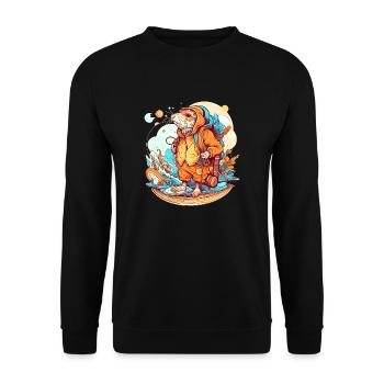 The adventure of the mole rat begins now - Unisex Sweatshirt - black - Front - Alina (178cm) & Michal (187cm)
